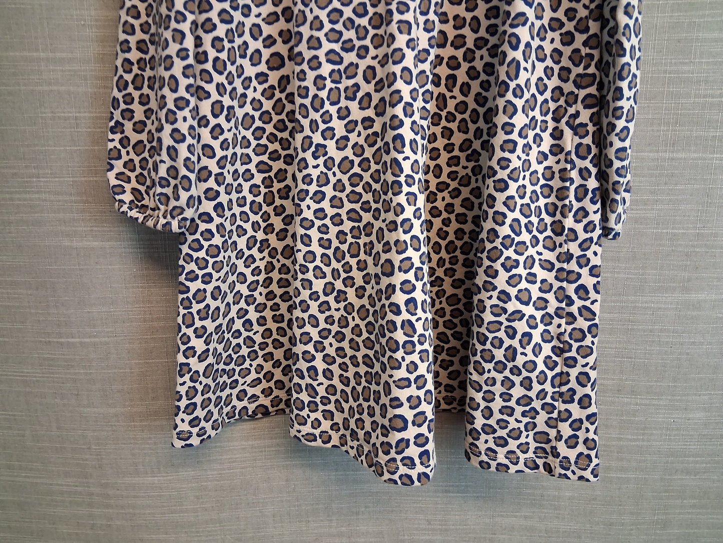 Mini Boden Girls A Line Jersey Long Sleeve Dress Animal Print Age 7-8 Years