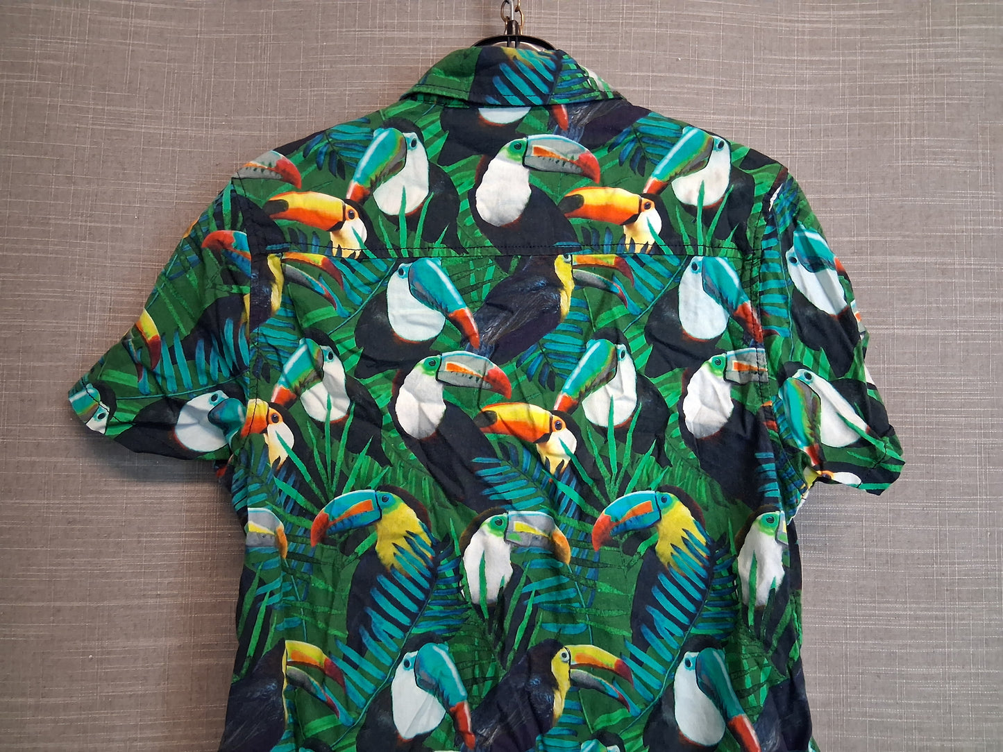 Next Boys Summer Shirt Age 9 Years Toucan Print Green