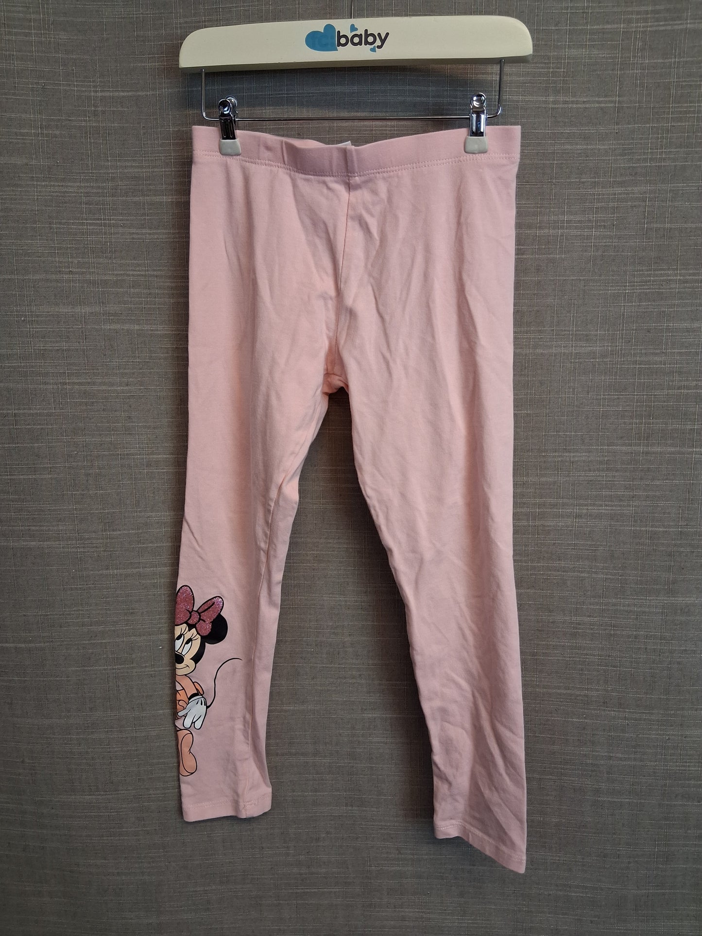 F&F Girls Minnie Mouse Leggings Pink Age 5-6 Years