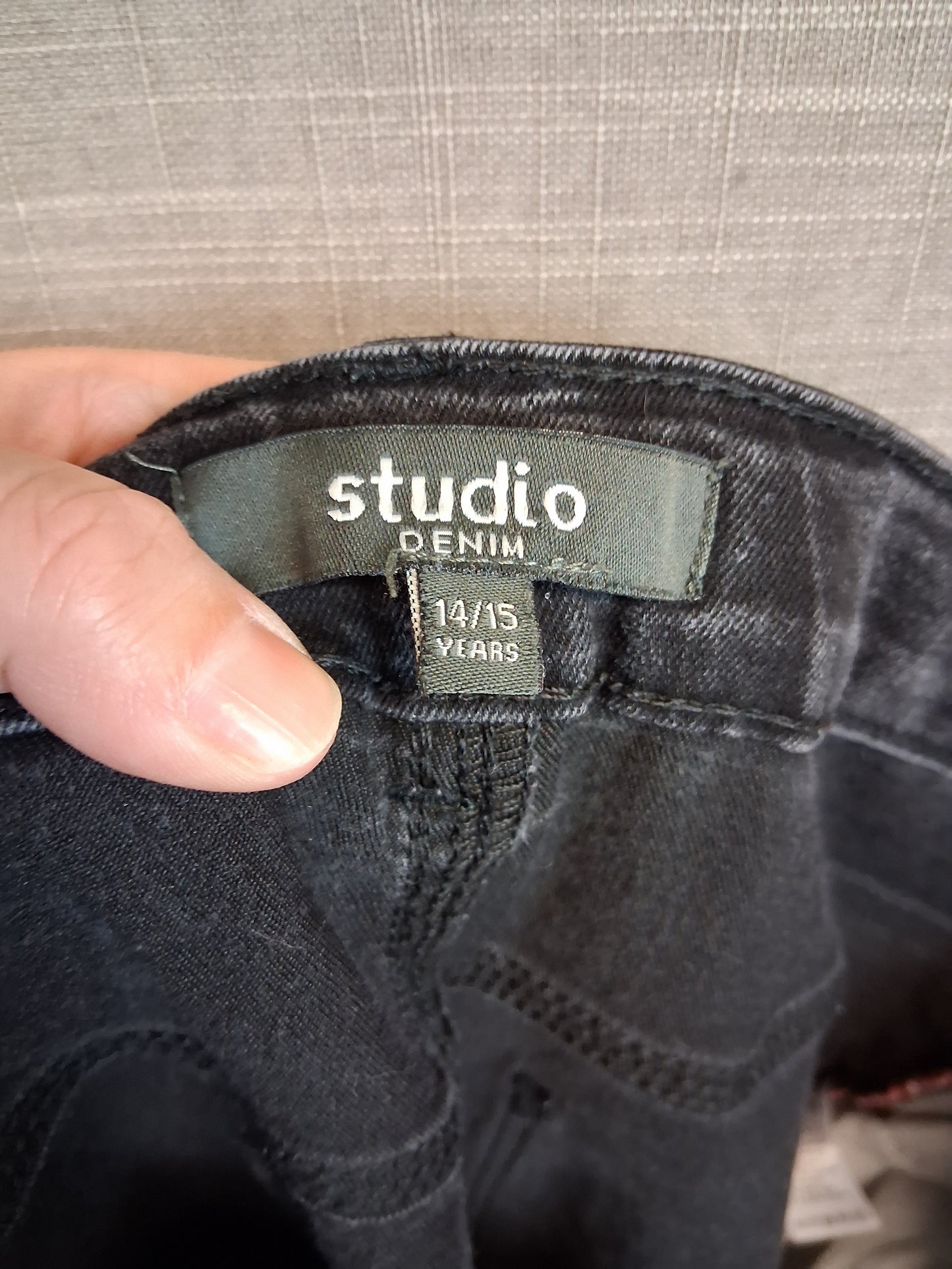 Studio Girls Skinny Black Jeans Age 14-15 Years