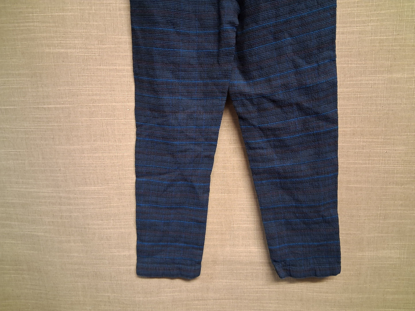 River Island Blue 100% Cotton Summer Trousers Drawstring Waist Age 7-8 Years