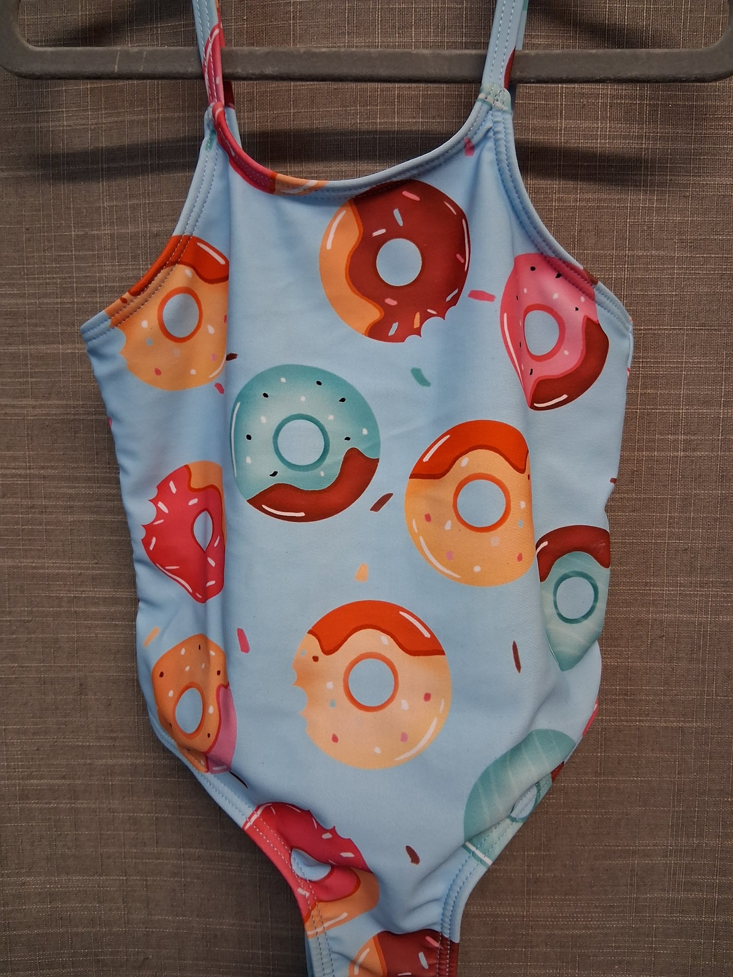 Shein Girls Donuts Swimsuit One Piece Blue Age 4 Years
