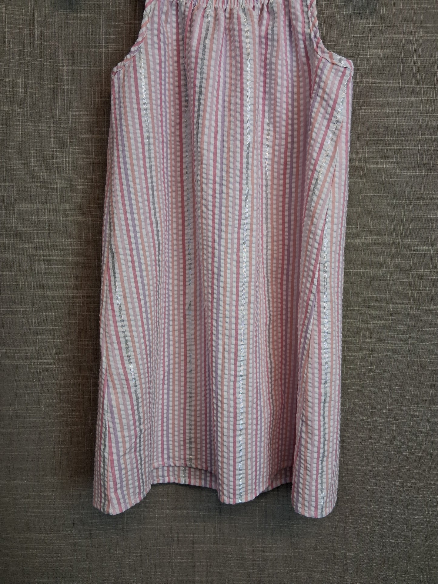 Nutmeg Girls Pink Striped Sundress Age 6-7 Years