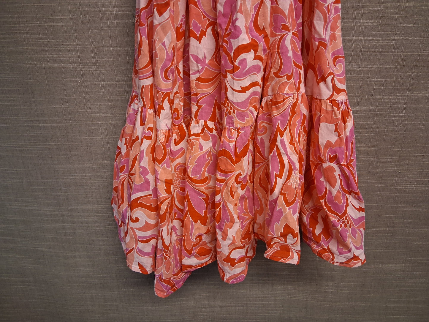 Next Girls Red Floral Sleeveless Oversized Loose Fit Age 5 Years