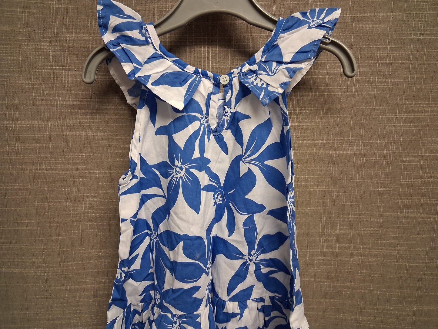 Pepco Baby Blue White Floral Dress Sleeveless Age 18-24 Months New