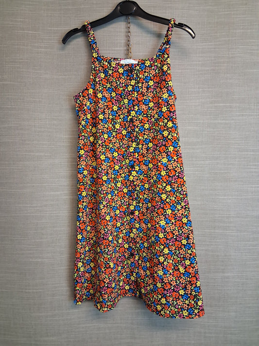 Primark Girls Multicolour Floral Strappy Sundress Age 10-11 Years