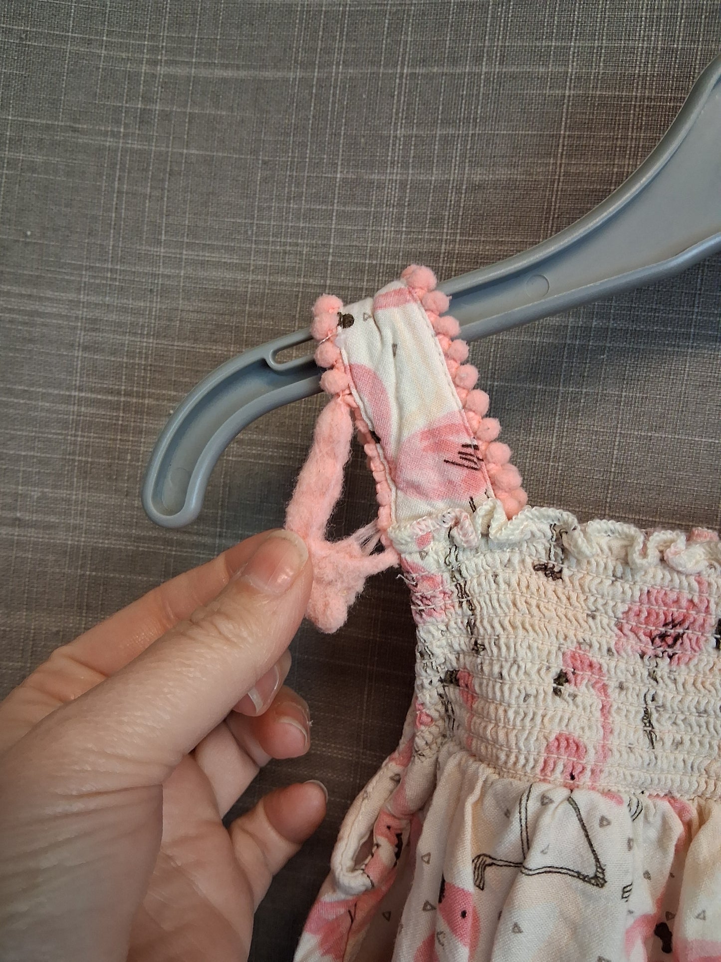 Next Girls Romper One Piece Pink  Flamingo Age 9-12 Months