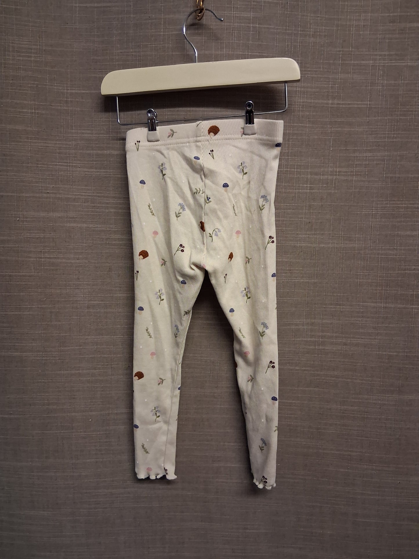 George Girls Cream Hedgehog Leggings Age 12-18 Months New