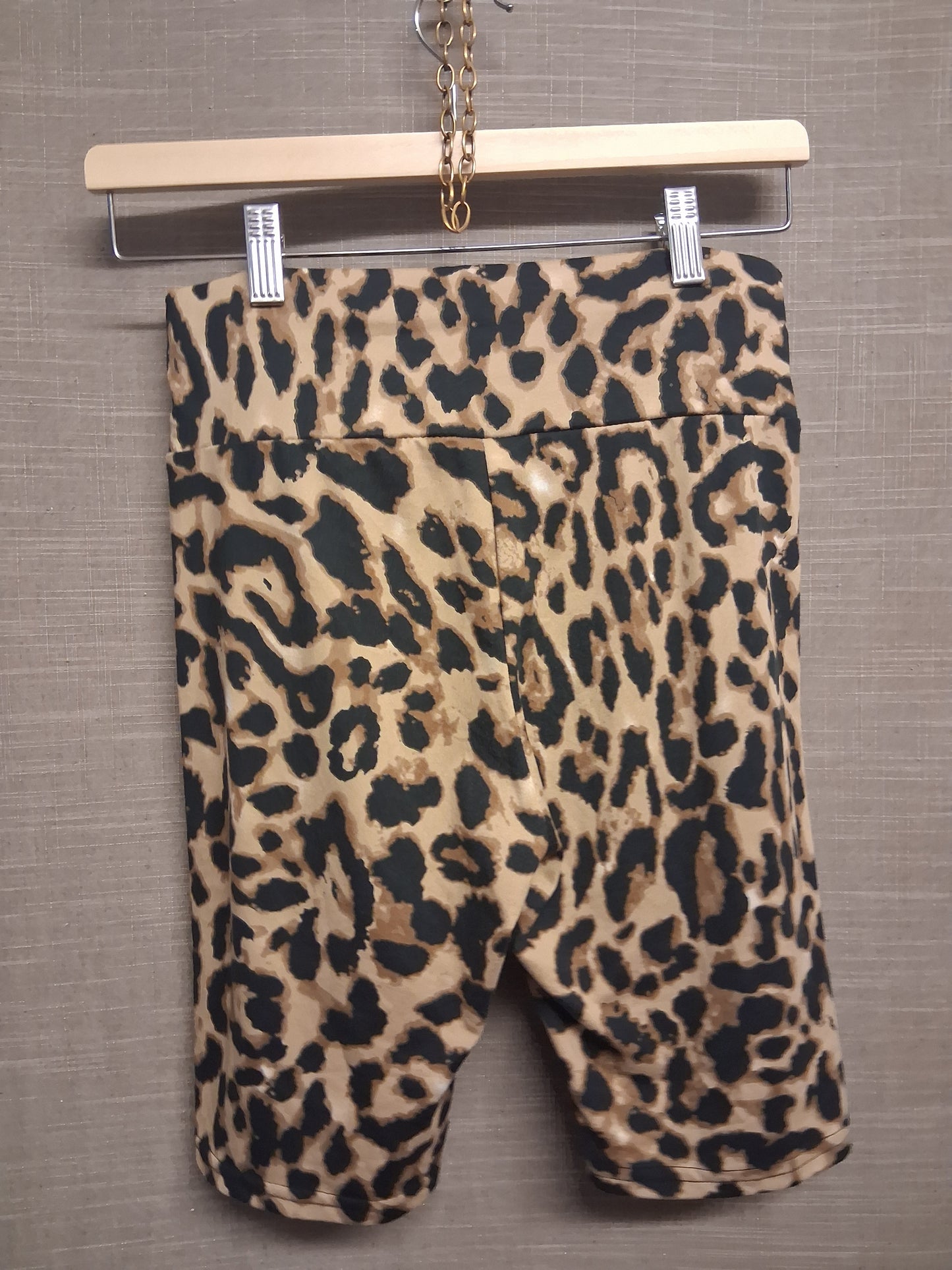 Shein Brown Beige Animal Print Cycle Legging Shorts Age 14 Years