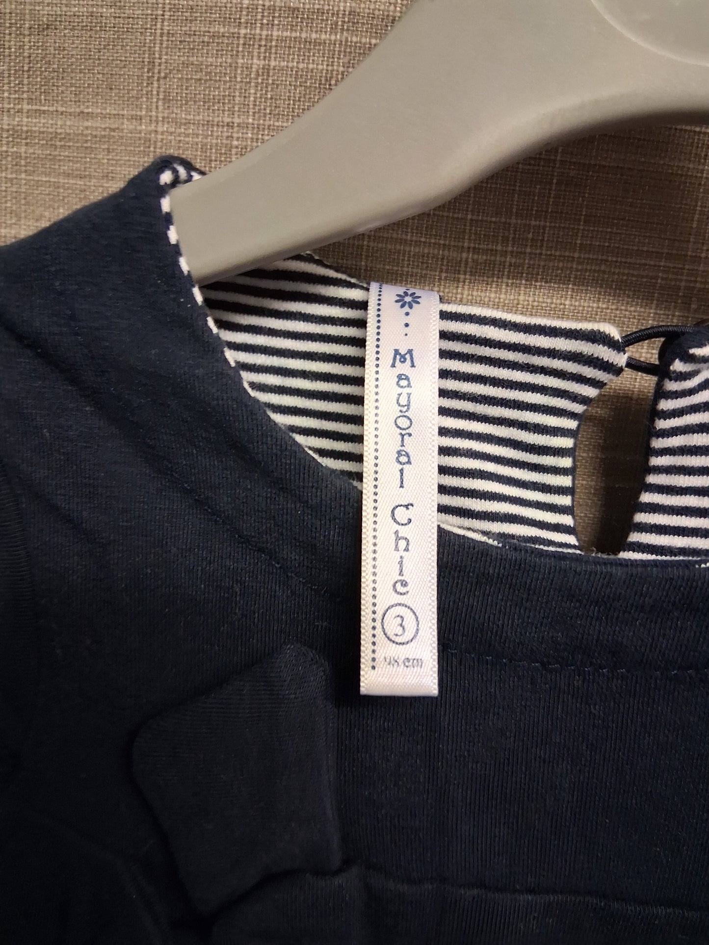 Mayoral Navy Blue A Line Cap Sleeve Jersey Dress Age 3 Years