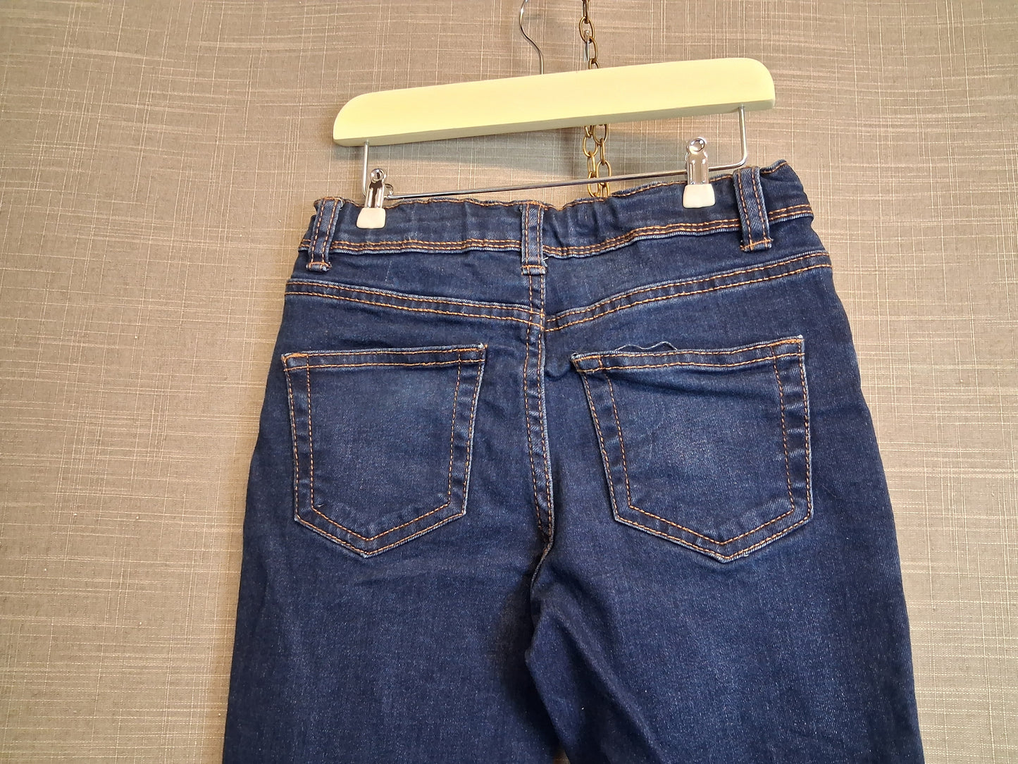 Primark Boys Skinny Blue Jeans Age 6-7 Years Adjustable Waist