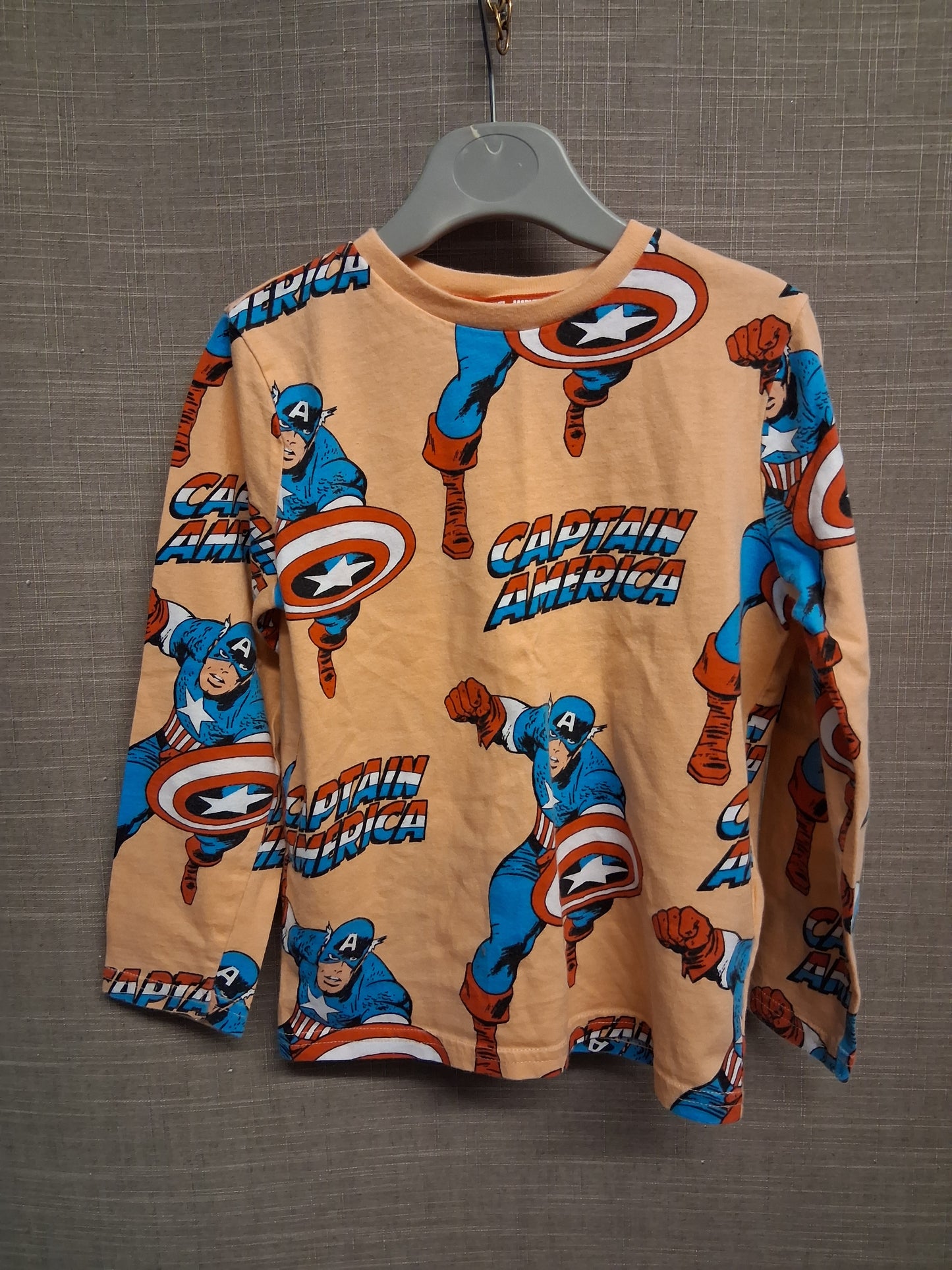 George Boys Captain America Orange Long Sleeve Top Age 4-5 Years