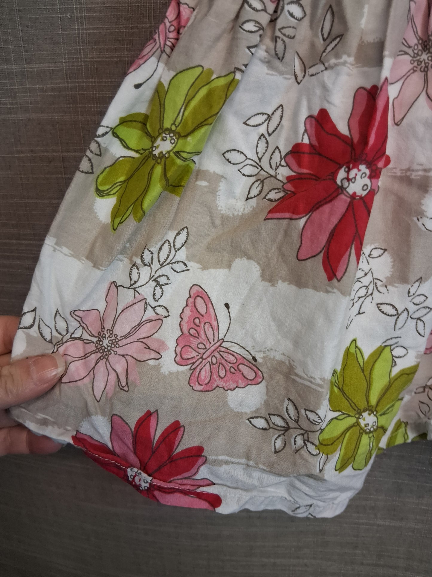 Next Girls Floral Multicolour Party Dress Sleeveless Button Back Age 0-3 Months