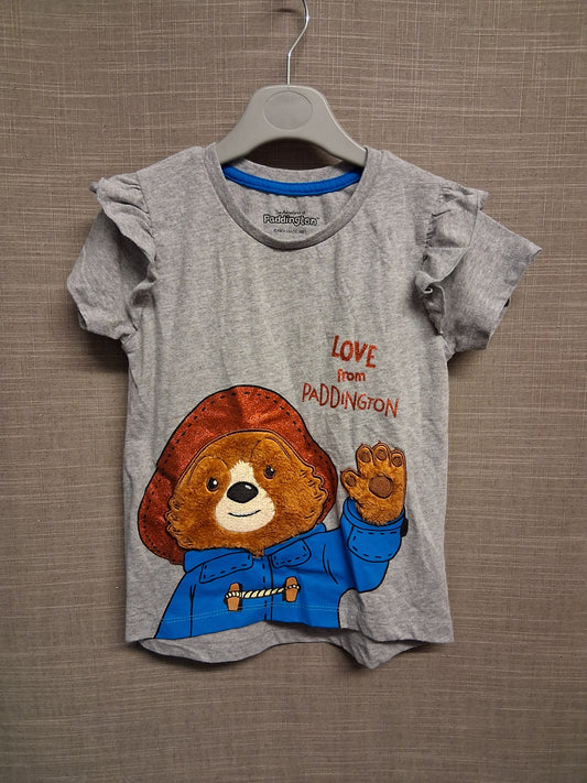 Character World Paddington Bear Grey T-Shirt Age 5 Years