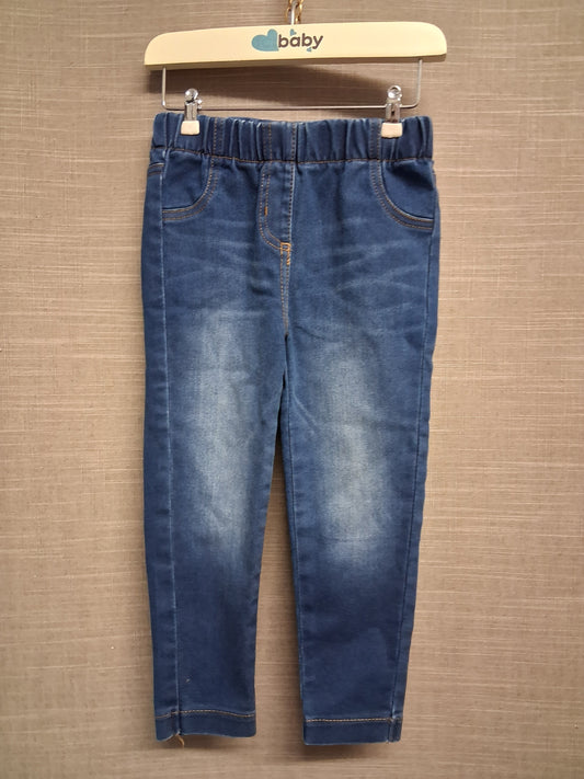 Next Girls Jegging Jeans Dark Blue Age 2-3 Years