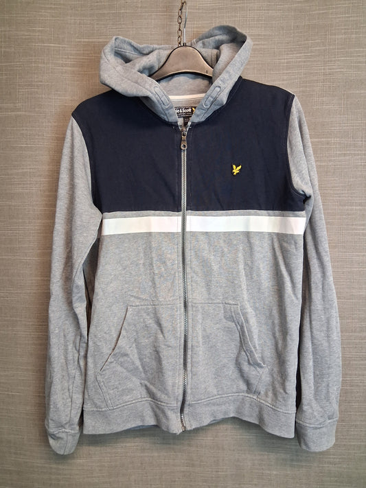 Lyle & Scott Boys Grey Full Zip Hoodie Age 14-15 Years