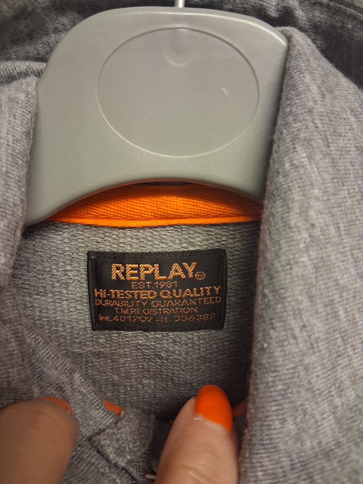 Replay Hoodie Boys Grey Full Zip Designer Age 18 Months
