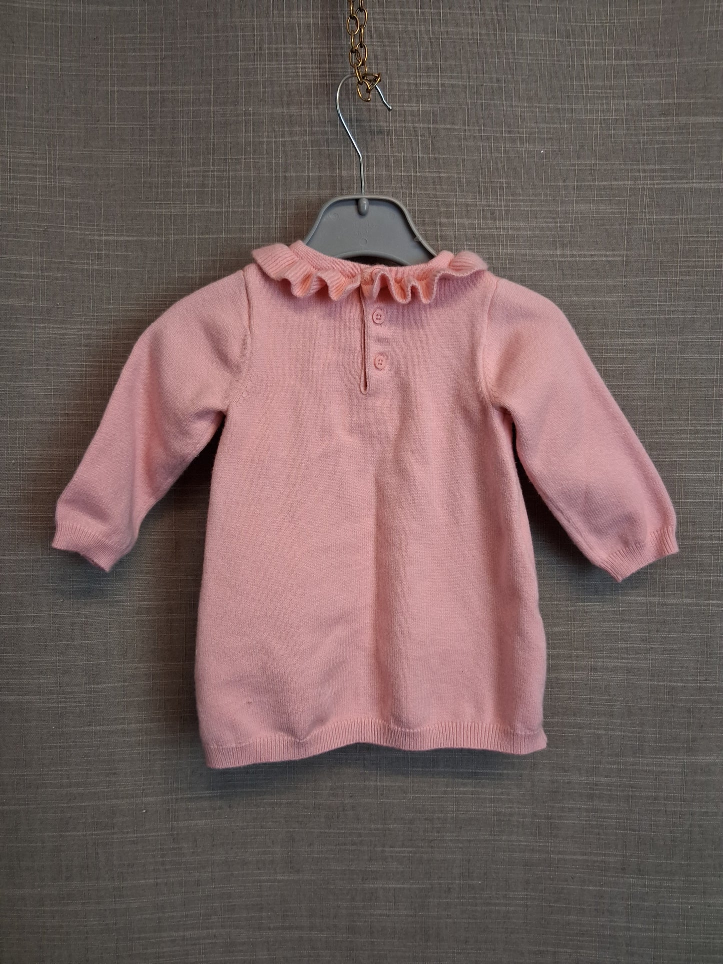 Nutmeg Girls Pink Bunny Jumper Dress Age 3-6 Months