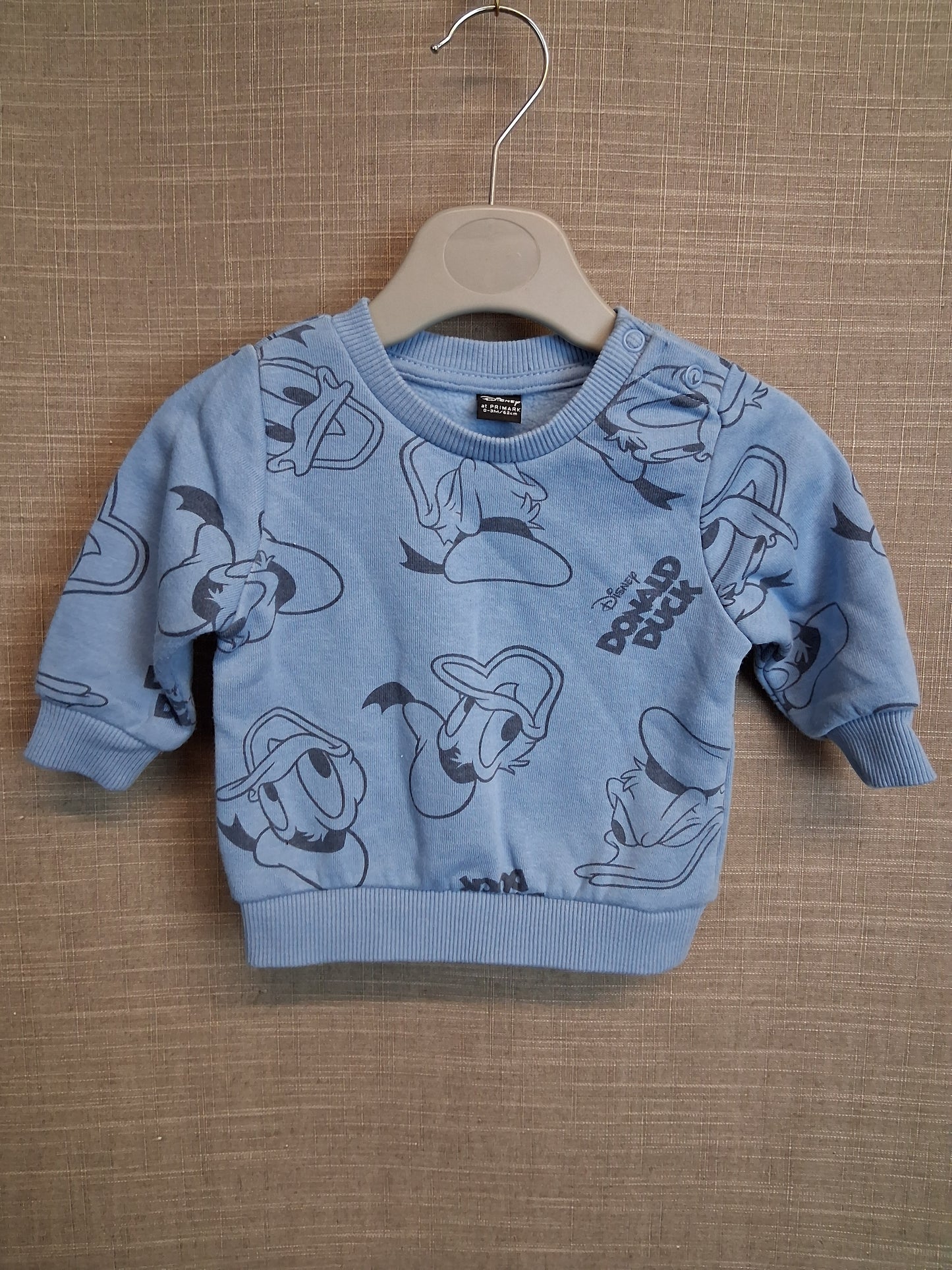 Primark Disney Donald Duck Sweater Blue Age 0-3 Months