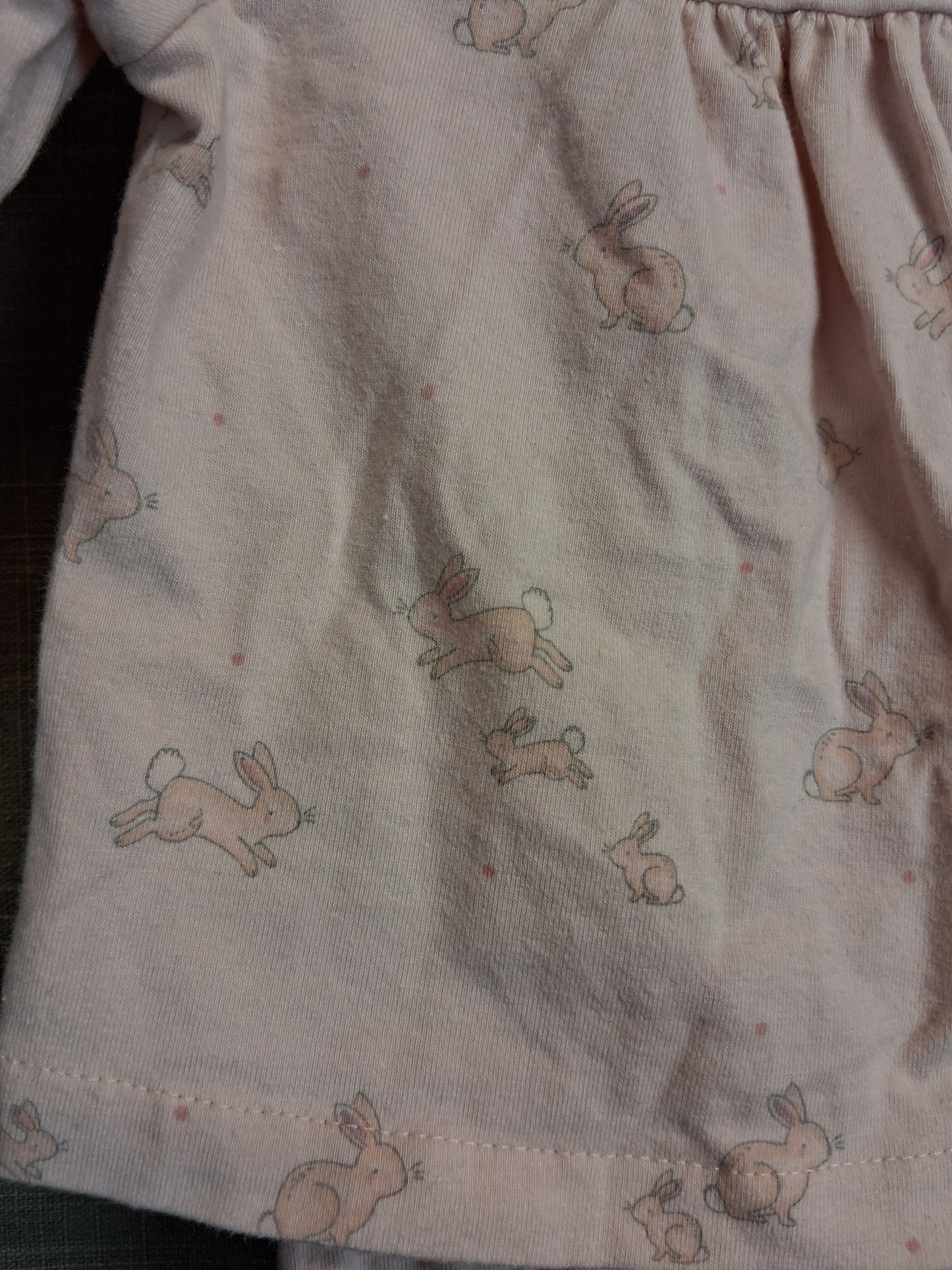 Next Girl 2 Piece Outfit Jersey Pink Bunny Print Age Newborn