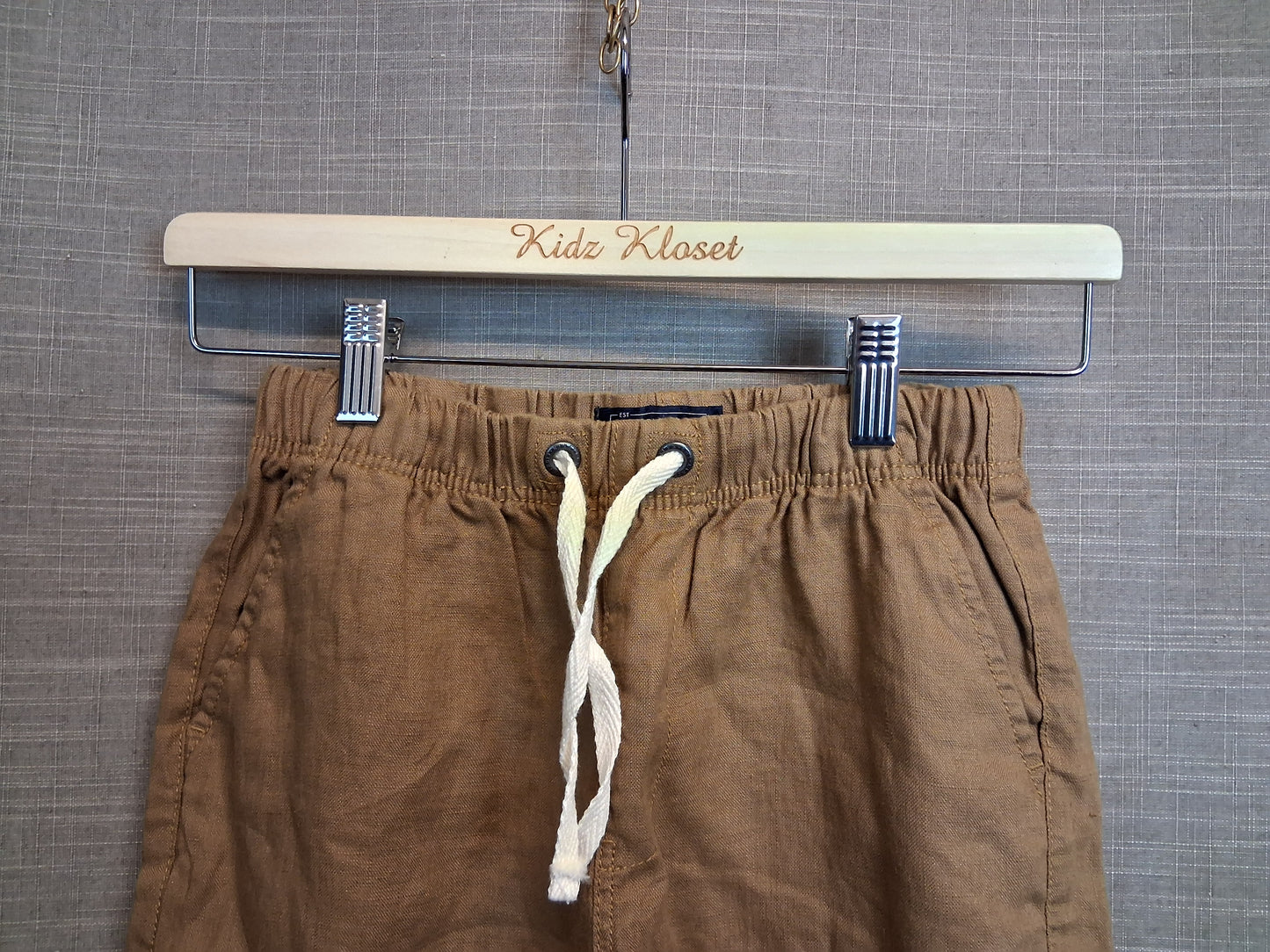 Next Boys 100% Linen Brown Shorts Age 11 Years