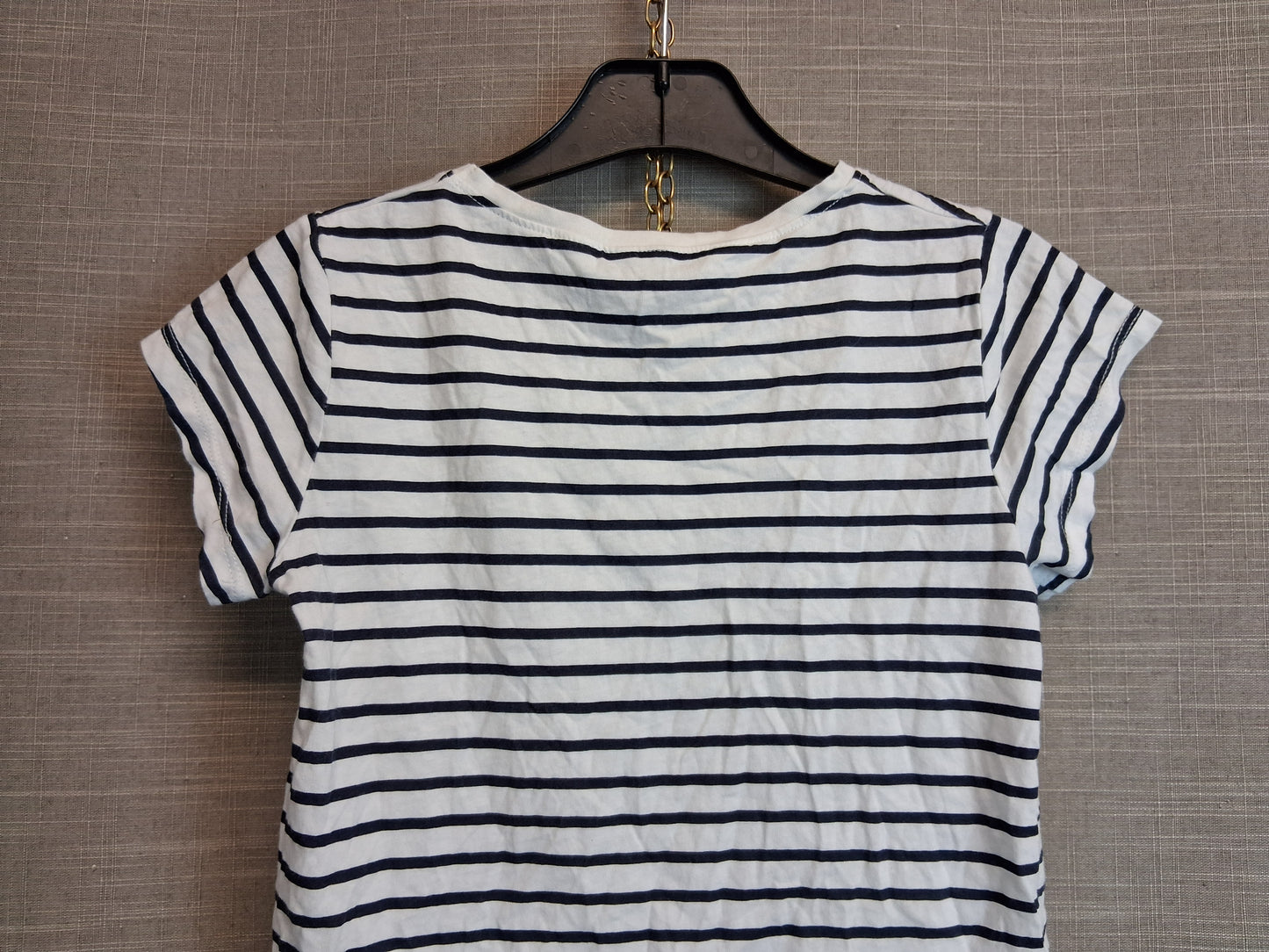 Disney H&M Black White Stripe Short Sleeve T-Shirt Age 8-10 Years