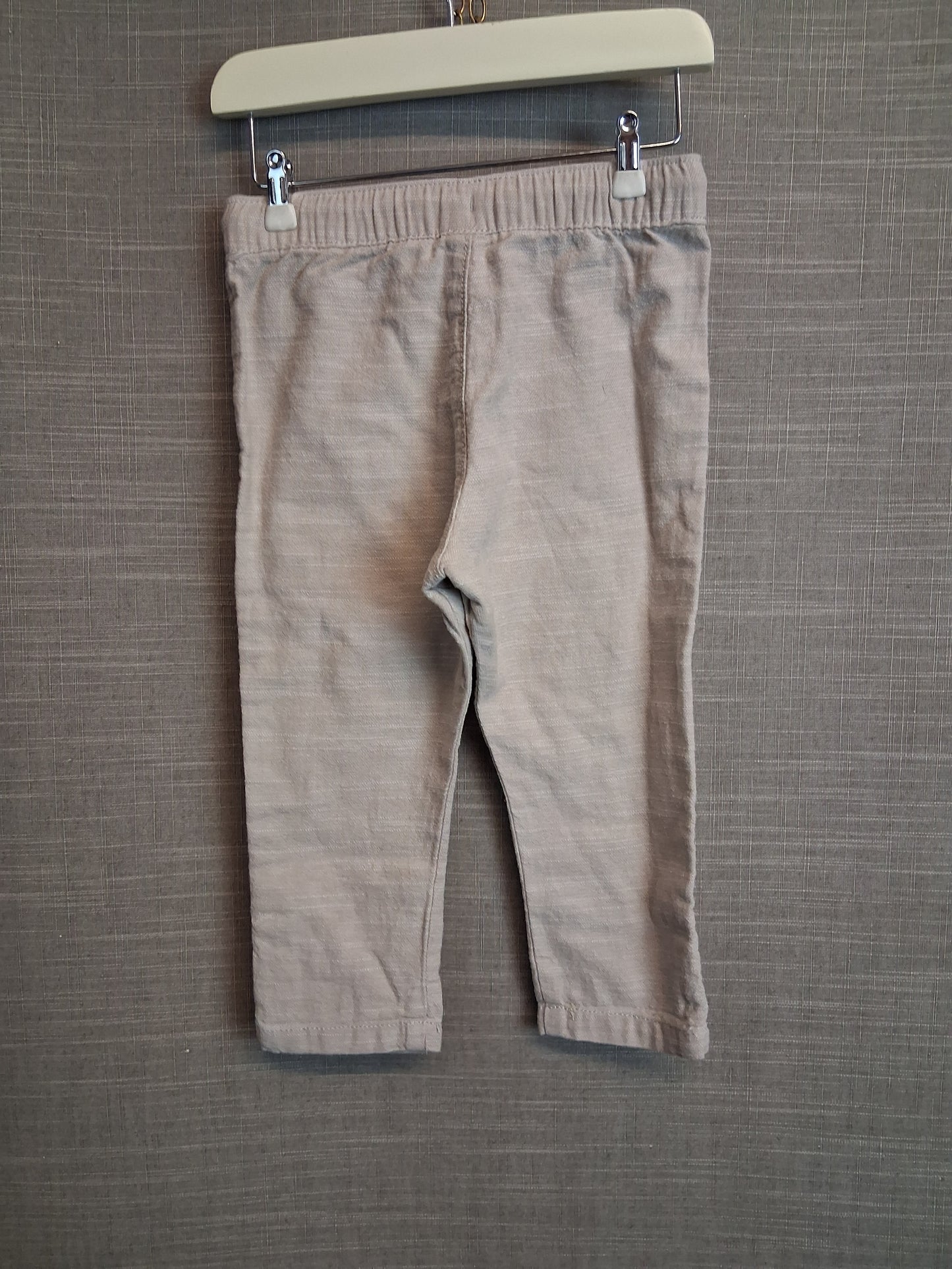 F&F Boys Beige Lightweight Roll Up Trousers Age 9-12 Months