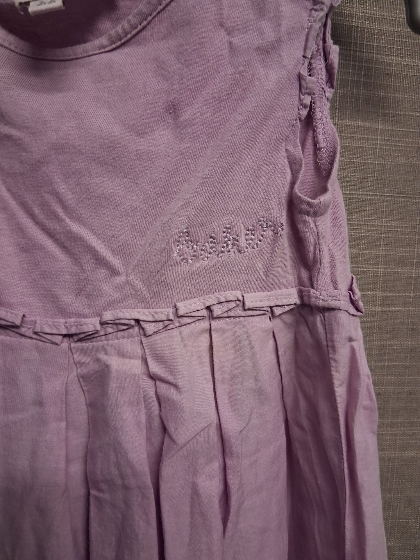 Ted Baker Girls Lilac Romper Sleeveless 100% Cotton Age 3-6 Months