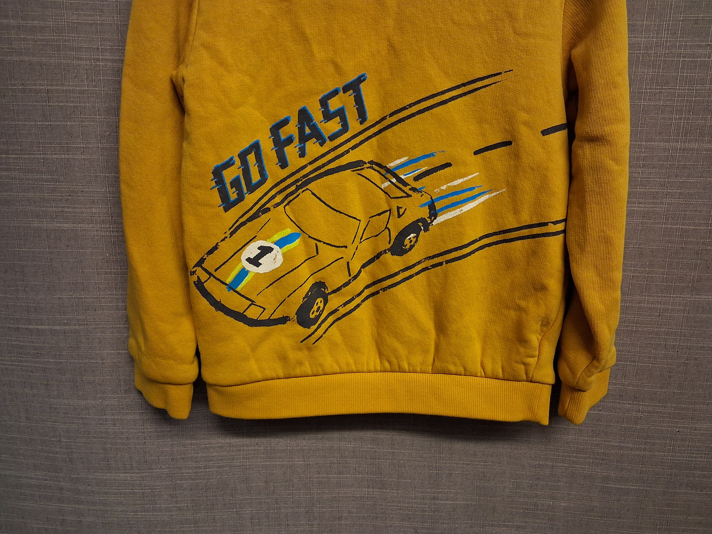 Marks & Spencer Racing Car Theme Yellow Jumper Age 5-6 Years