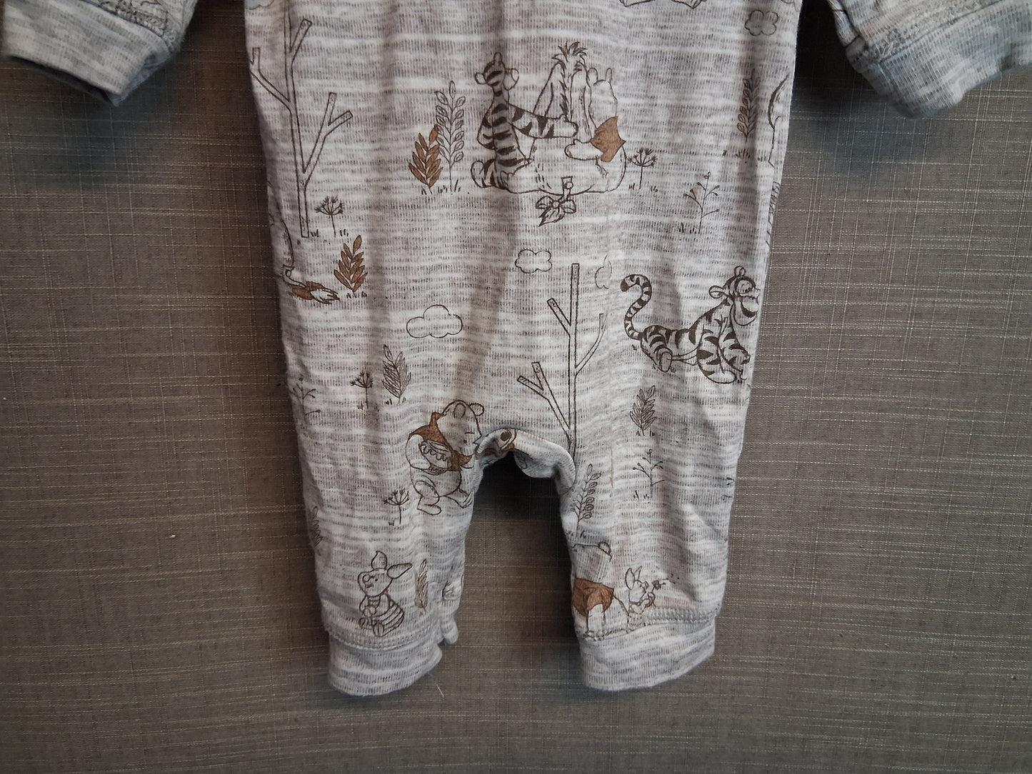 George Disney Winnie the Pooh Boys Sleepsuit Romper Age 0-3 Months Beige