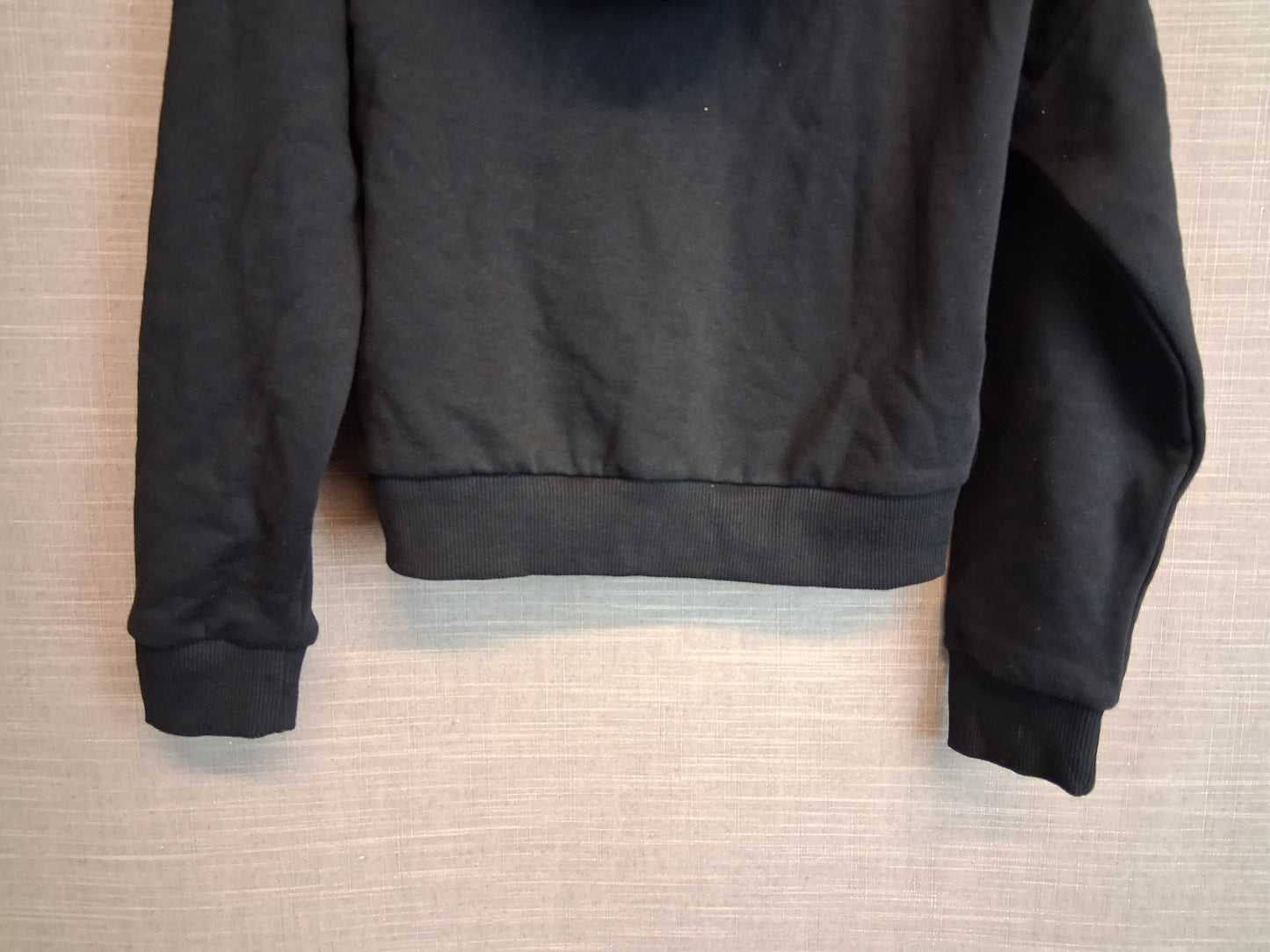 F&F Girls Black Full Zip Hoodie Age 8-9 years