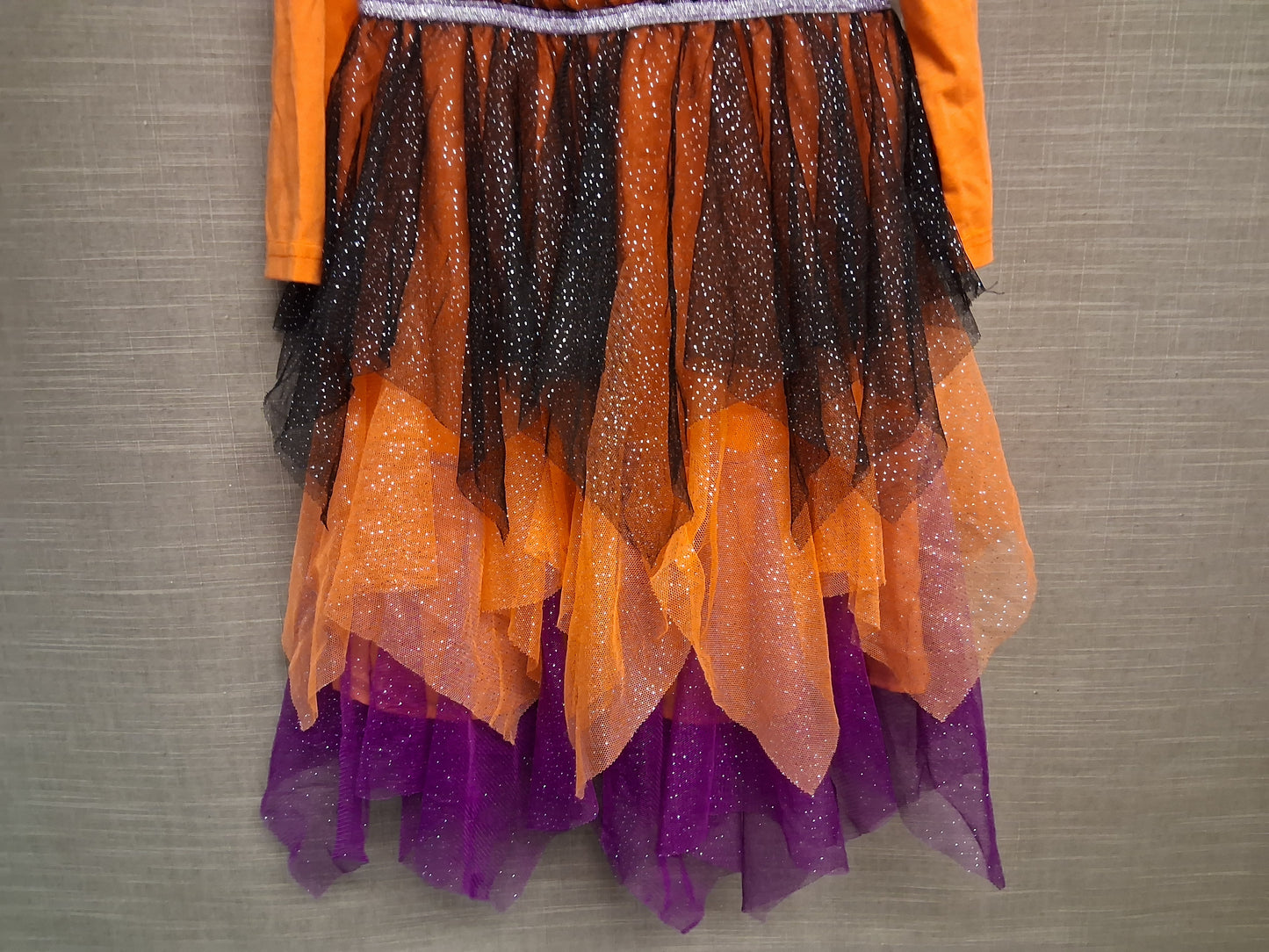 Primark Halloween Pumpkin Orange Multicolour Long Sleeve Dress Age 5-6 Years