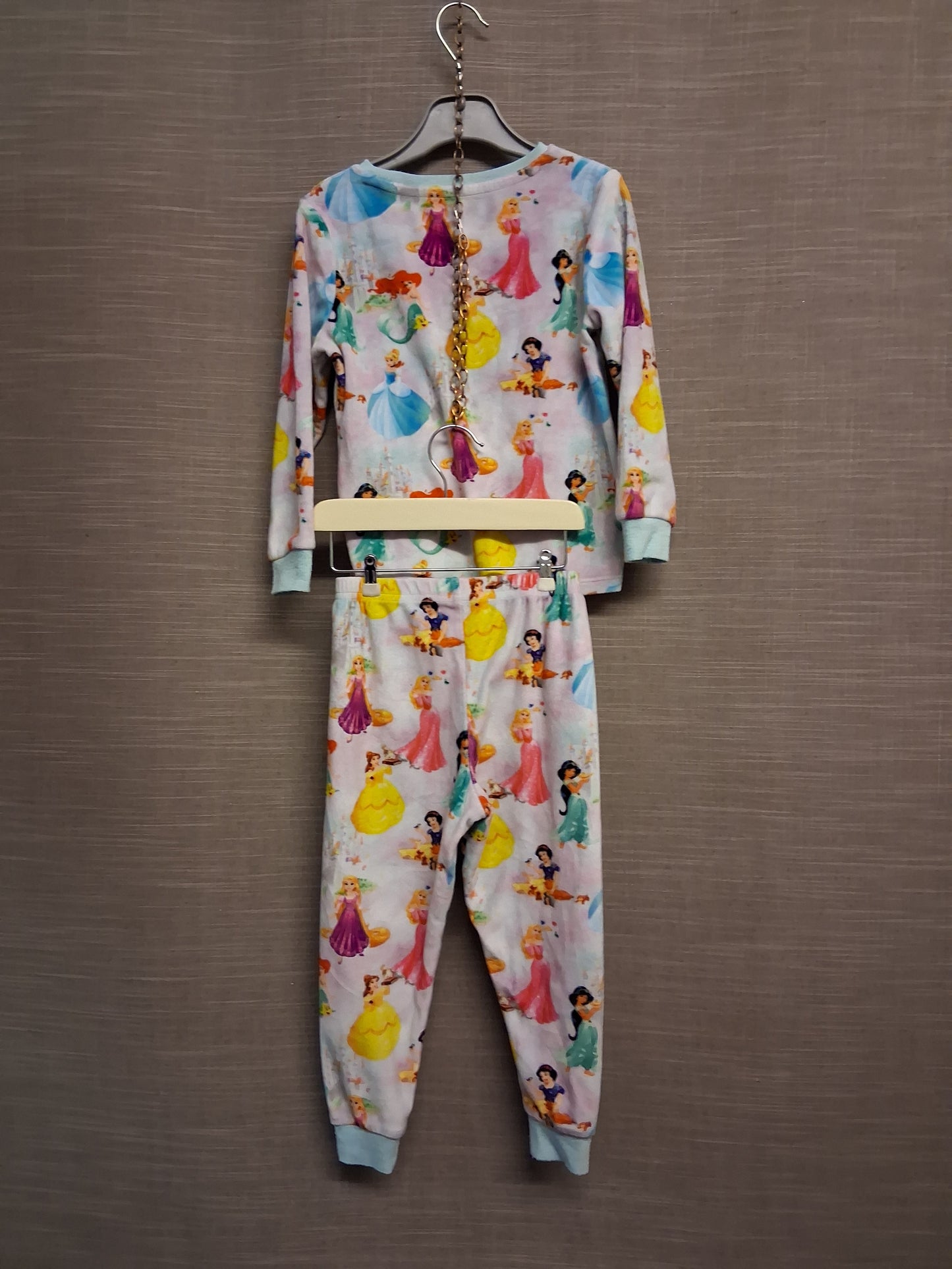 George Disney Princesses Girls Soft Plush Pyjamas PJs Set Age 2-3 Years Multicolour