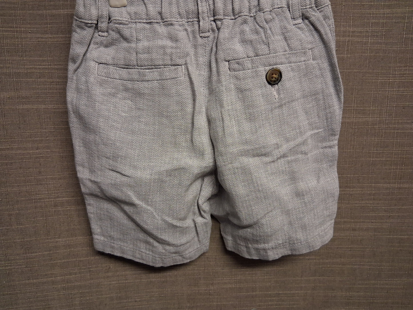 Next Boys Grey Chino Shorts Adjustable Waist Age 18-24 Months