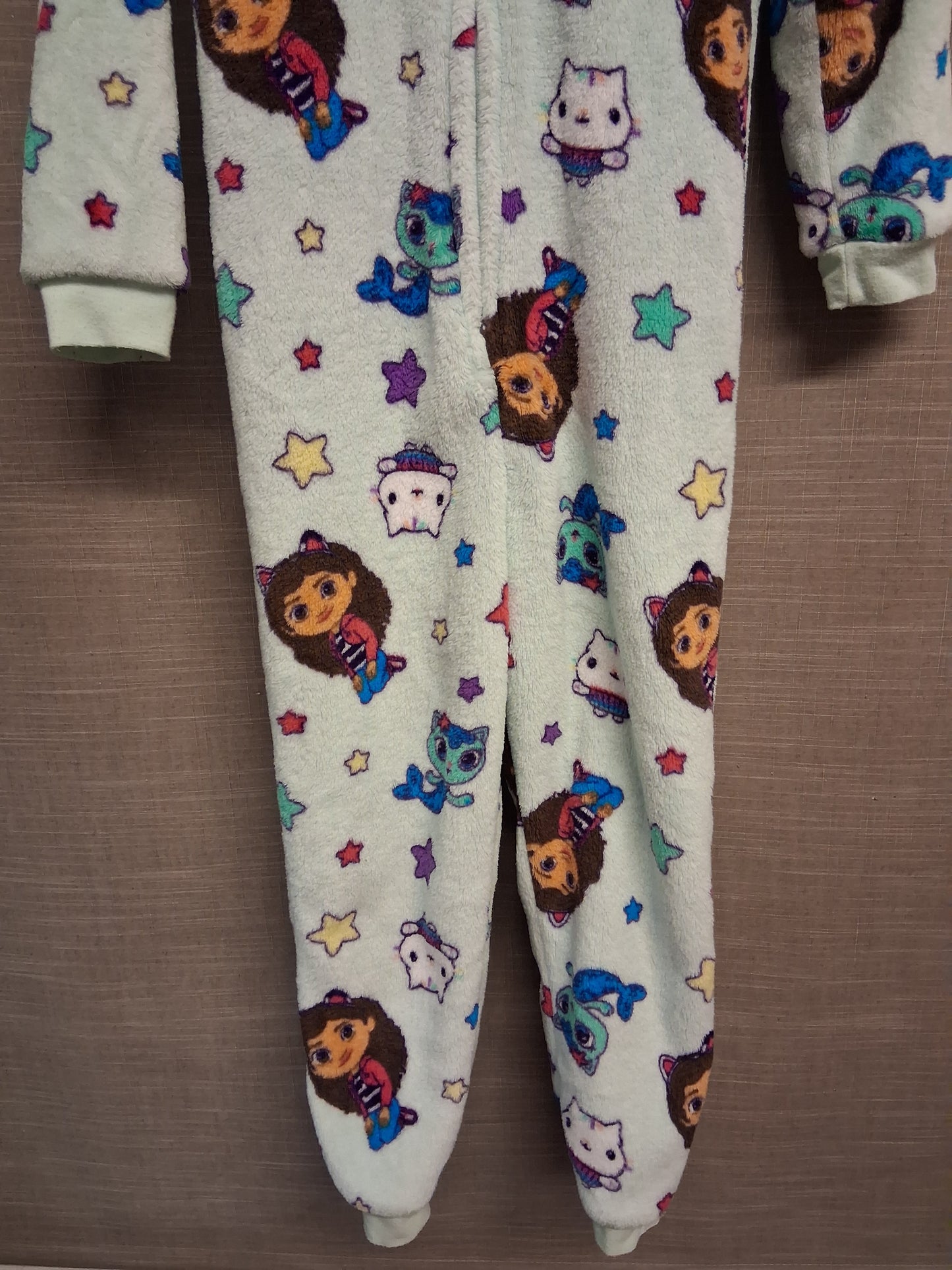 George Gabby's Dollhouse Onesie Sleepsuit Plush Mint Green Age 7-8 Years