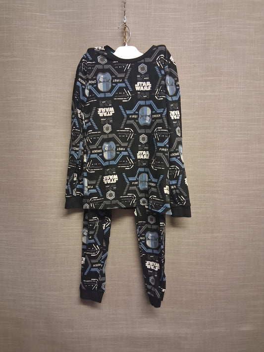 Marks & Spencer Boys Star Wars Black 2 Piece Pyjamas PJs Set Age 7-8 Years