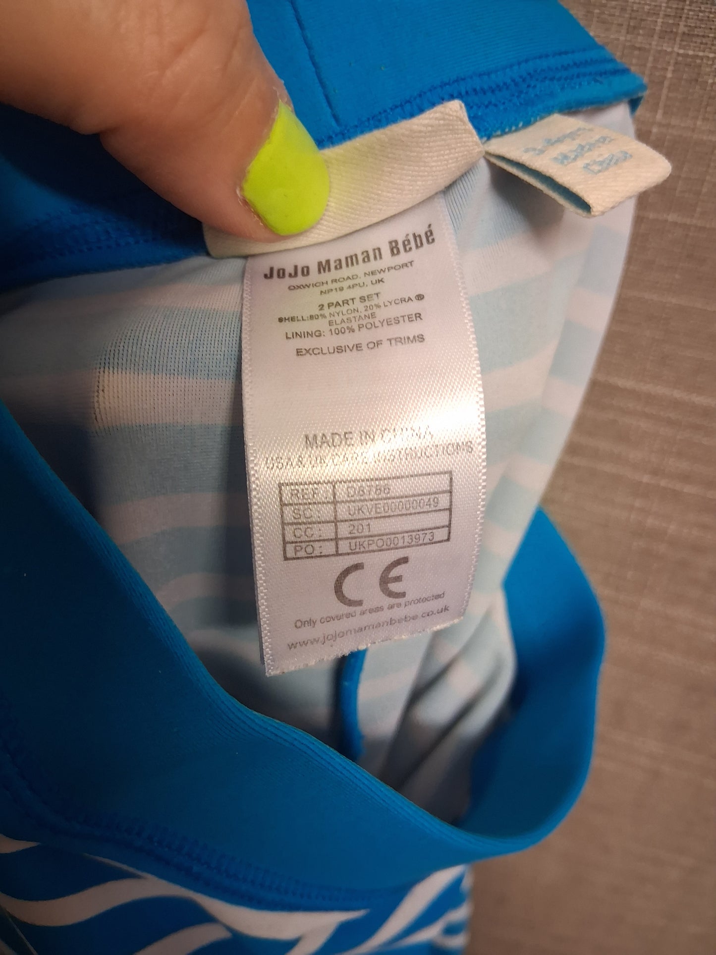 JoJo Maman Bebe Swim Shorts Blue White Age 3-4 Years