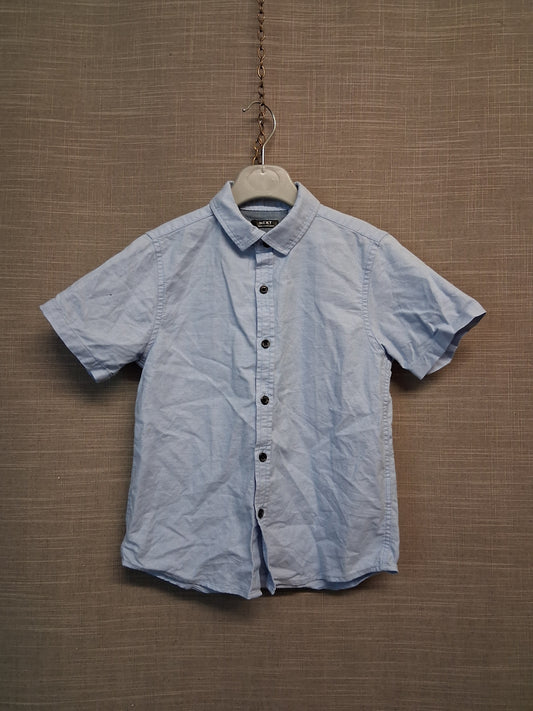 Next Boys Chambray Blue Shirt Short Sleeve Age 5-6 Years