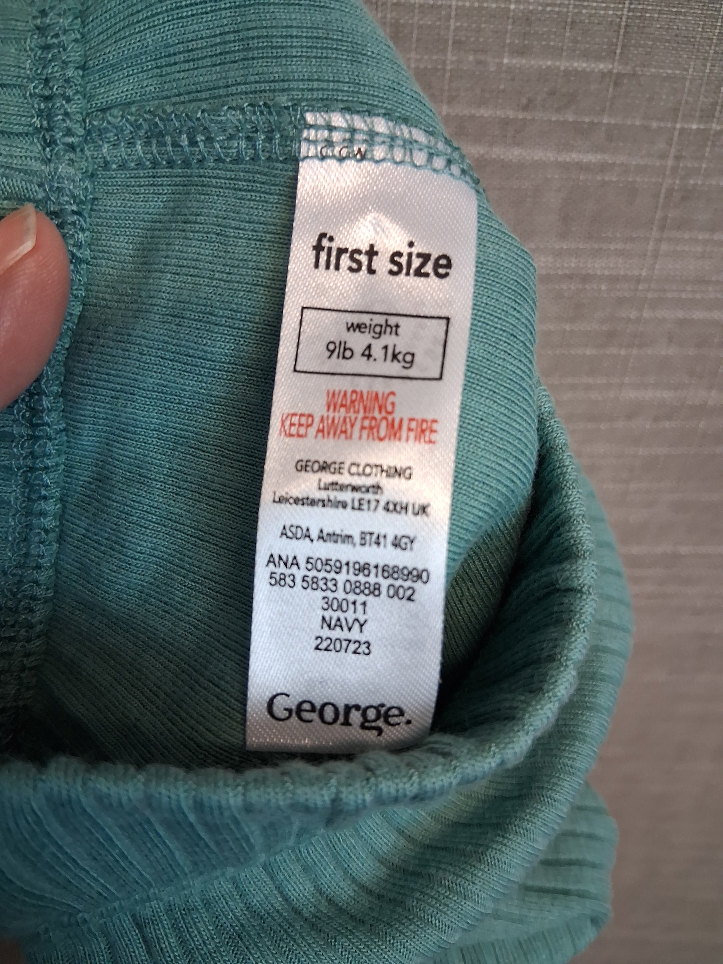 George Boys Green Leggings Age Tiny Baby