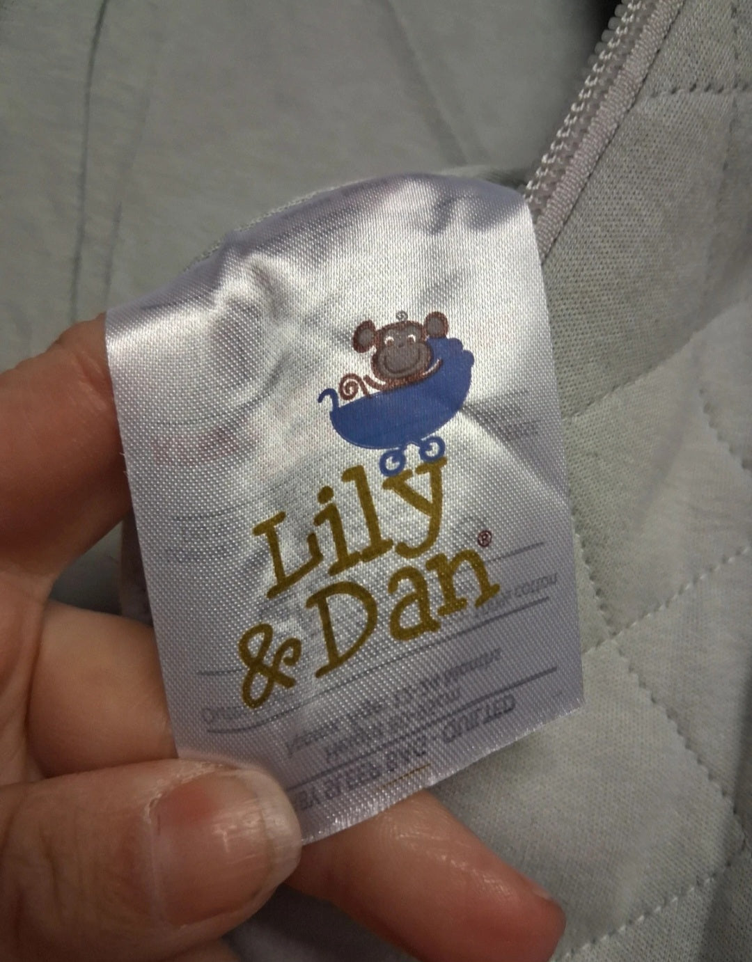 Lily & Dan Sleeping Bag Blue Grey Age 12-24 Months 2.5 Tog 100% Cotton