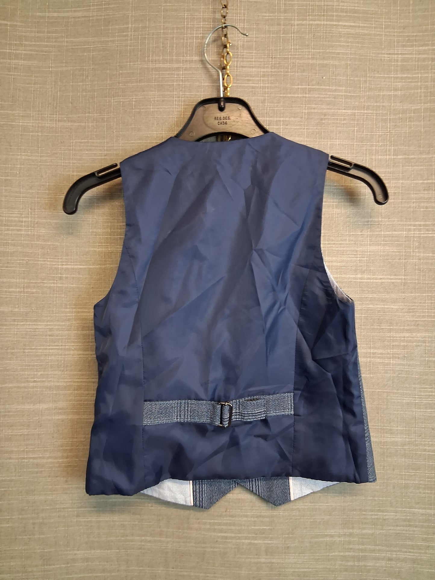 Next Boys Blue Check Waistcoat Age 5 Years