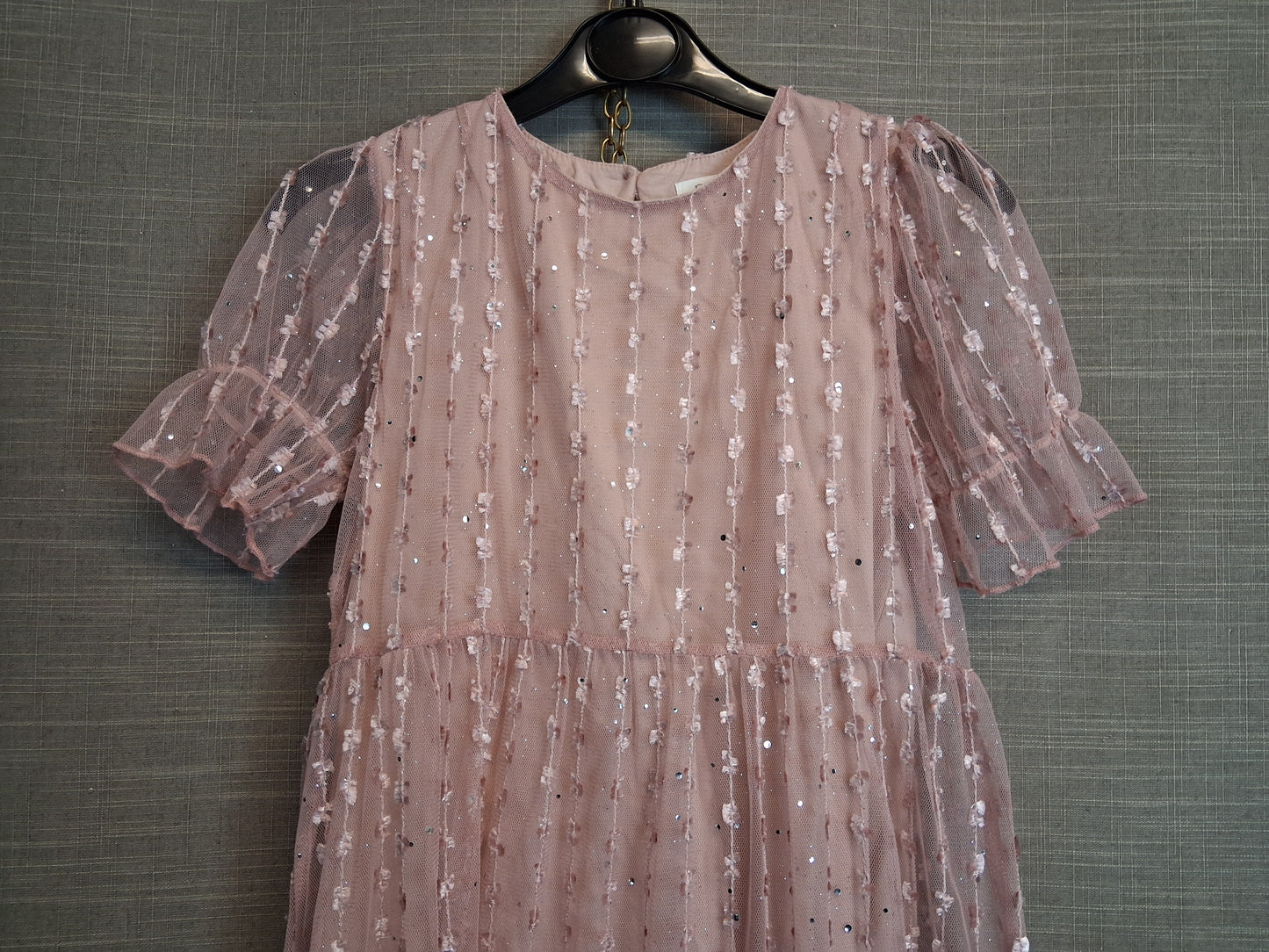 Next Girls Party Dress Age 8 Years Pale Pink Sequins