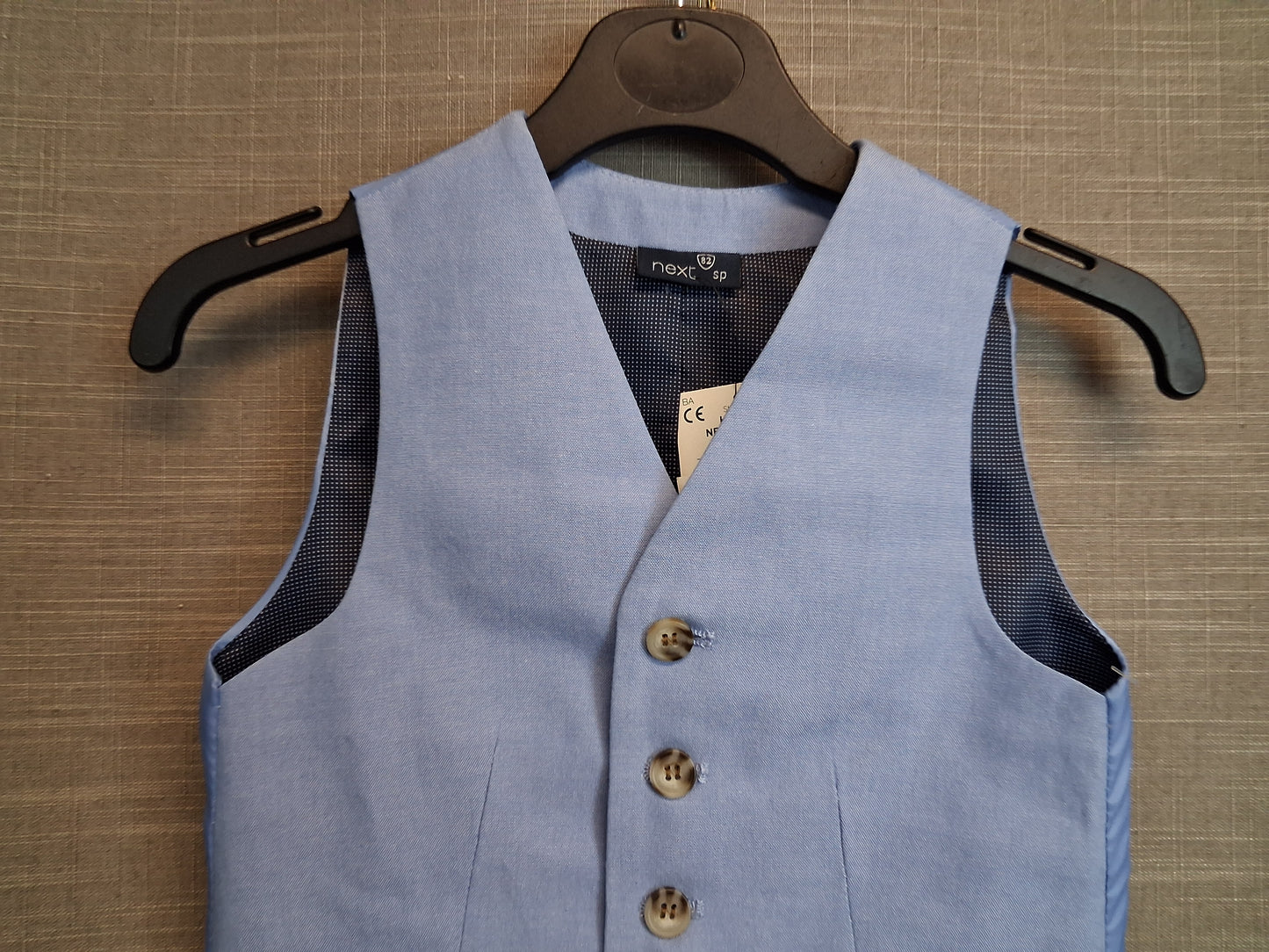 Next Boys Blue Waistcoat Age 3-4 Years New