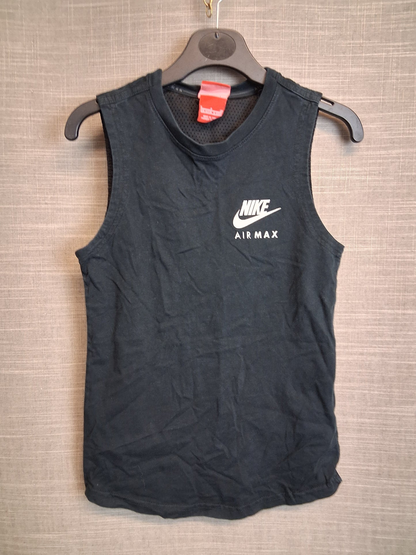 Nike Air Max Sleeveless Tank Vest Top Age 8-10 Years Black
