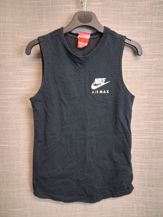 Nike Air Max Sleeveless Tank Vest Top Age 8-10 Years Black