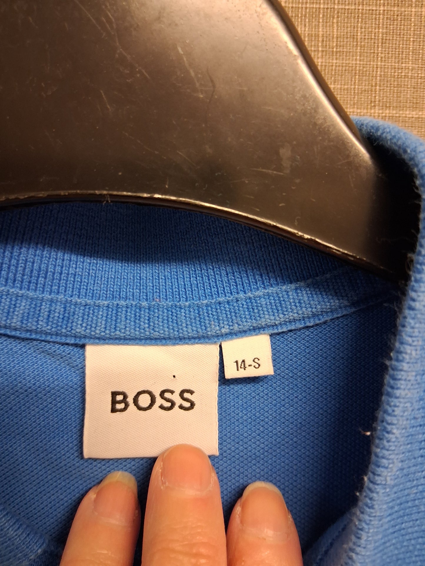 Boss Boys Blue Polo T-Shirt Short Sleeve Age 14 Years