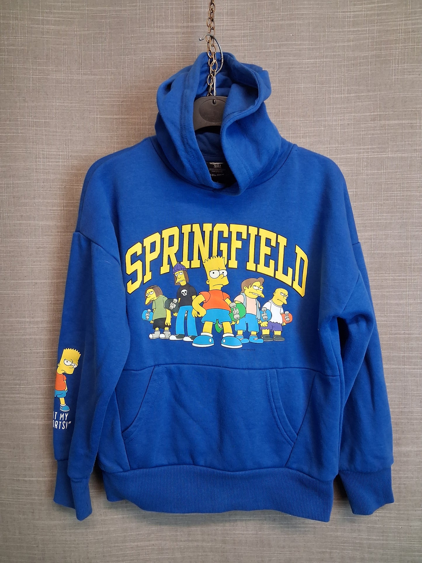 The Simpsons Primark Blue Hoodie Age 8-9 Years