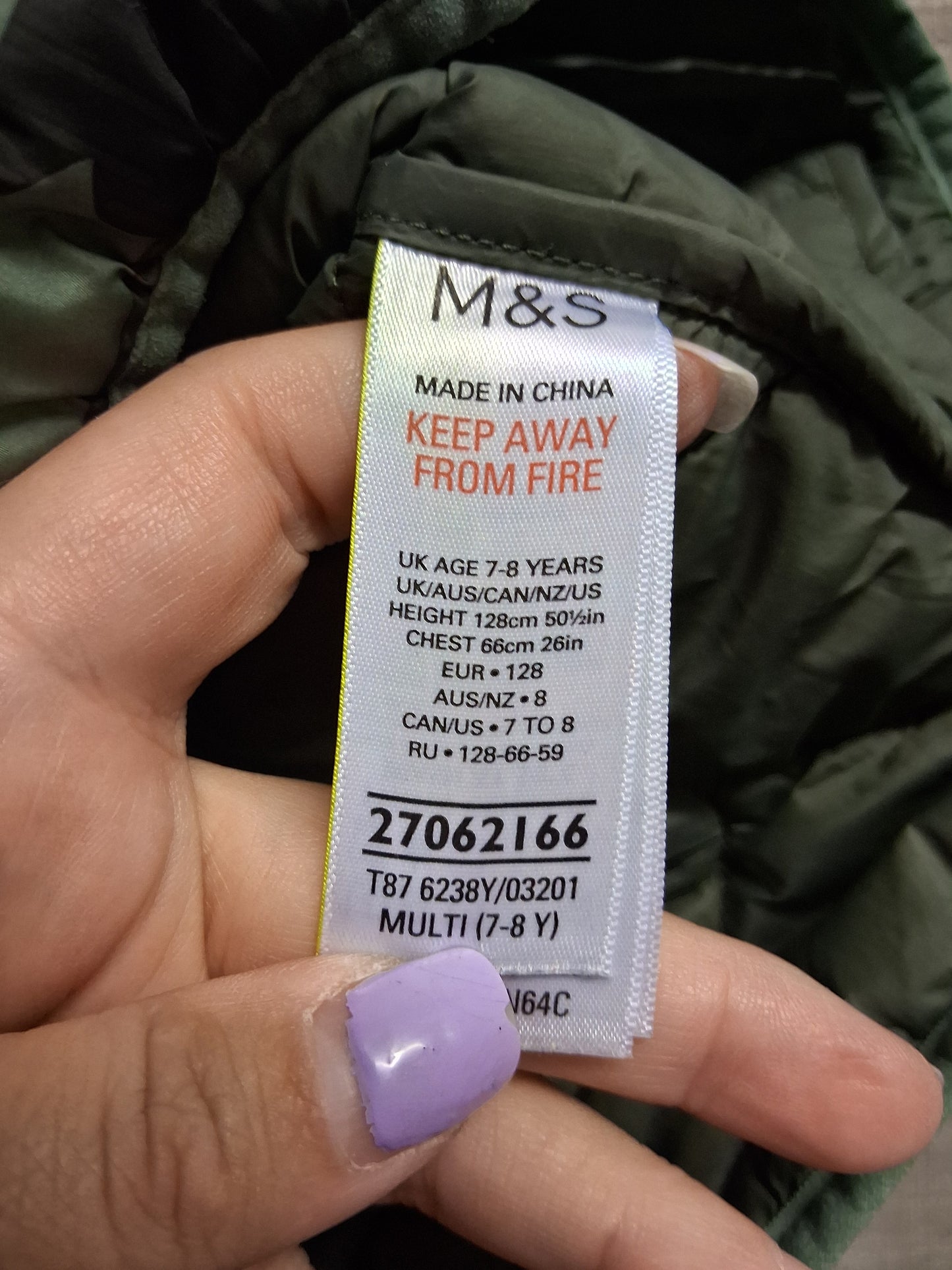 Marks & Spencer Boys Green Camouflage Lightly Padded Bodywarmer Gilet Age 3-4 Years