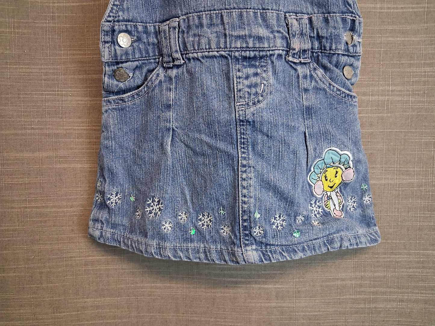 Ladybird Vintage Fifi and the Flowertots Denim Pinafore Dress Age 1-2 Years