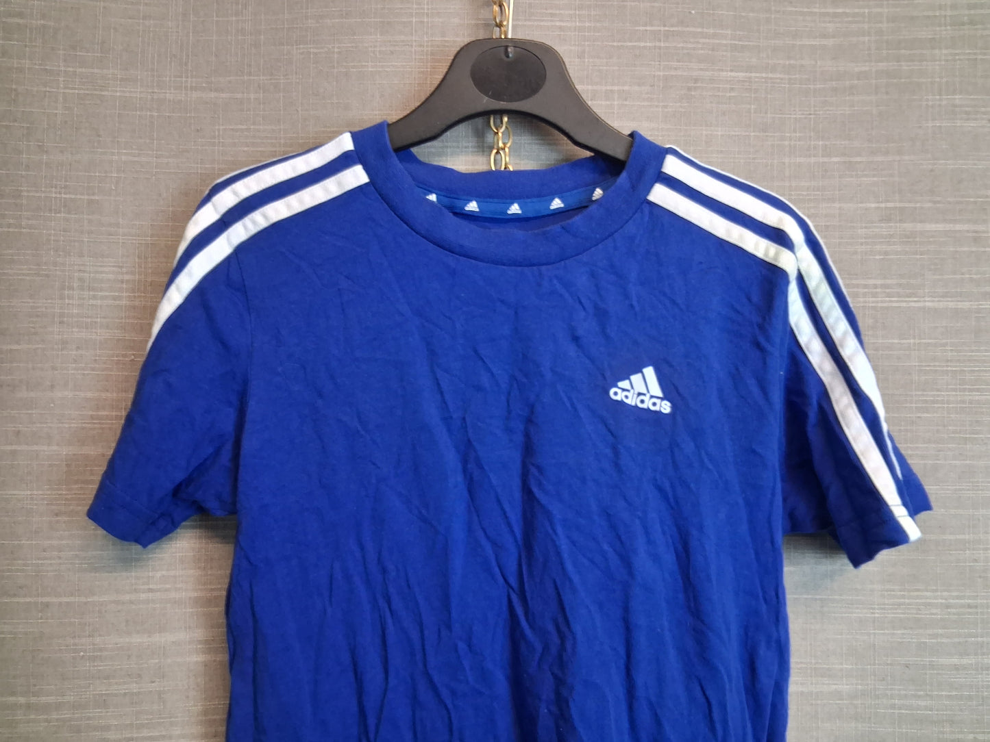Adidas Boys Blue Short Sleeve T-Shirt Age 9-10 Years